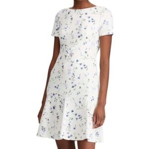 Ralph Lauren Cream Blue Floral Short Dress